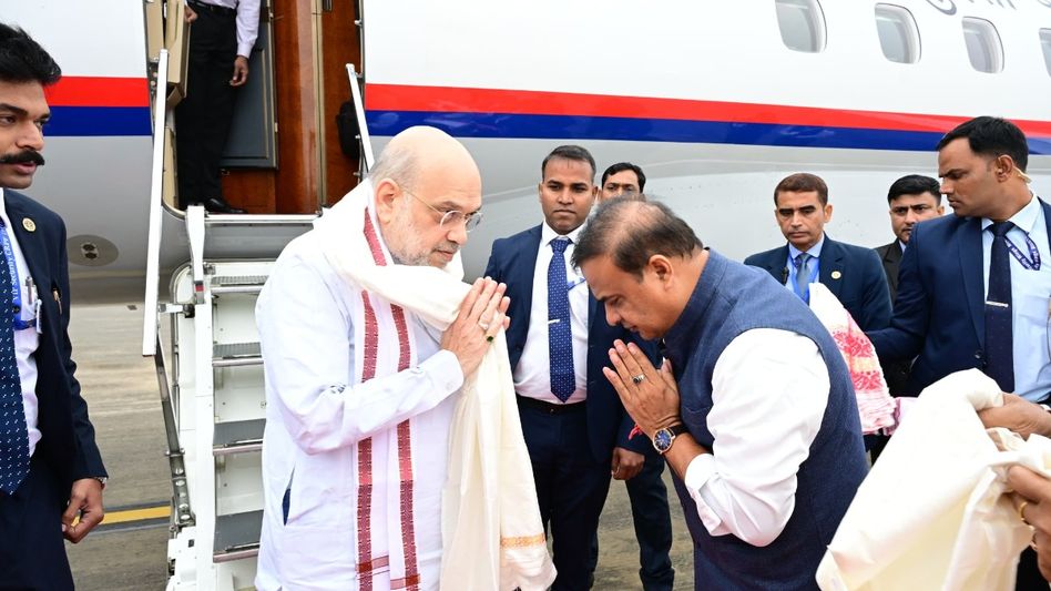 Amit Shah arrives in Assam, set to inaugurate major infrastructure and cultural projects Amit Shah arrives in Assam, set to inaugurate major infrastructure and cultural projects