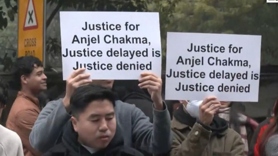 Northeast students protest at Jantar Mantar demanding justice for Anjel Chakma Northeast students protest at Jantar Mantar demanding justice for Anjel Chakma