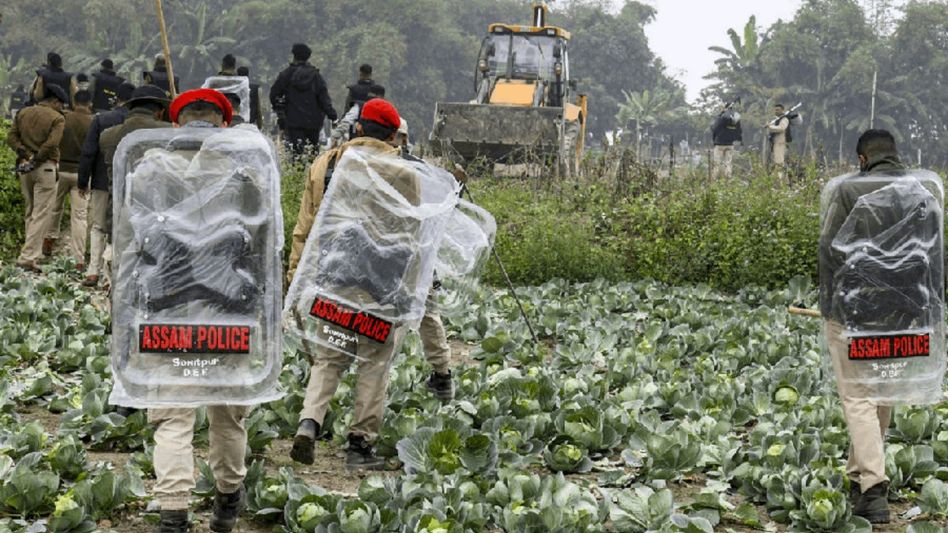 Assam clears 6,200 bighas of encroached land from Burhachapori Wildlife Sanctuary, 710 families affected Assam clears 6,200 bighas of encroached land from Burhachapori Wildlife Sanctuary, 710 families affected
