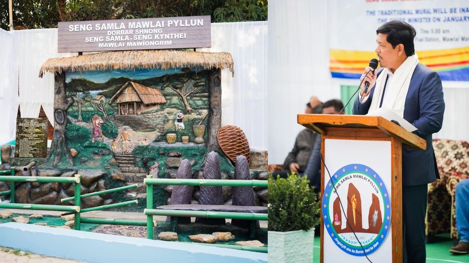 Meghalaya CM unveils mural celebrating Khasi heritage at milestone event Meghalaya CM unveils mural celebrating Khasi heritage at milestone event