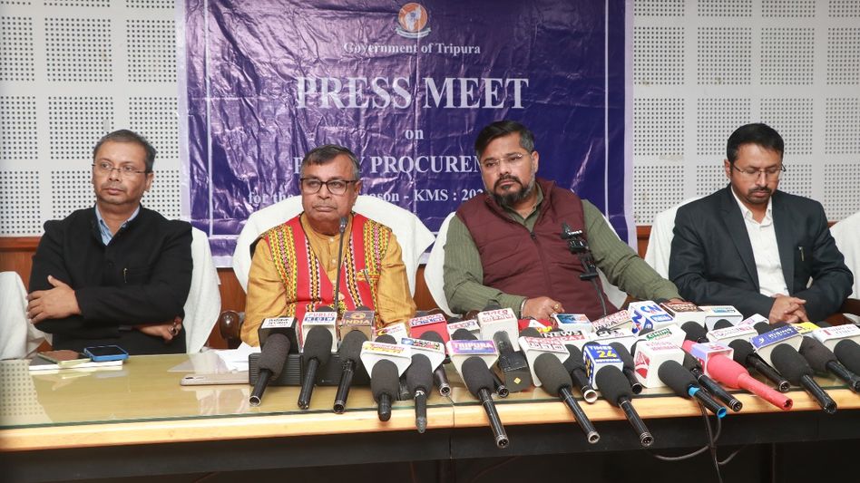 Tripura to procure 18,000 MT paddy at revised MSP from January 28 Tripura to procure 18,000 MT paddy at revised MSP from January 28