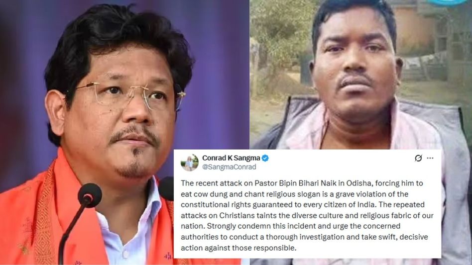 Meghalaya CM condemns assault on Christian pastor in Odisha; nine arrested Meghalaya CM condemns assault on Christian pastor in Odisha; nine arrested