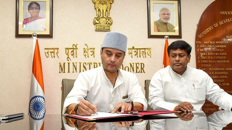 Rs 6.5 lakh crore invested in northeast over 12 years, Scindia inaugurates Rs 540 crore projects in Tripura Rs 6.5 lakh crore invested in northeast over 12 years, Scindia inaugurates Rs 540 crore projects in Tripura