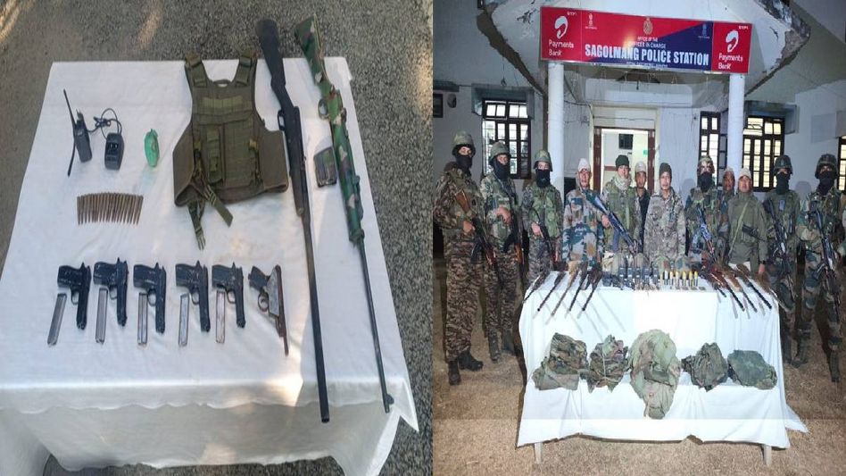 Manipur: Large cache of arms, ammunition recovered in coordinated operations across Imphal West and East Manipur: Large cache of arms, ammunition recovered in coordinated operations across Imphal West and East