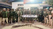 Manipur security forces recover large cache of arms and explosives in Jiribam foothills Manipur security forces recover large cache of arms and explosives in Jiribam foothills