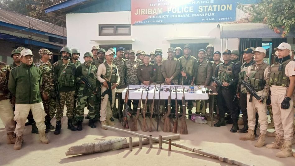 Manipur security forces recover large cache of arms and explosives in Jiribam foothills Manipur security forces recover large cache of arms and explosives in Jiribam foothills