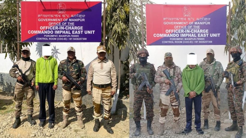 Manipur police arrest two militants, recover stolen vehicle in Imphal Manipur police arrest two militants, recover stolen vehicle in Imphal