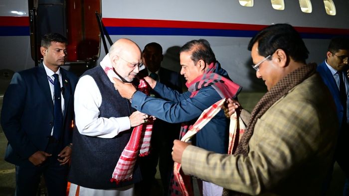 Amit Shah arrives in Dibrugarh, to unveil major infrastructure and cultural projects today