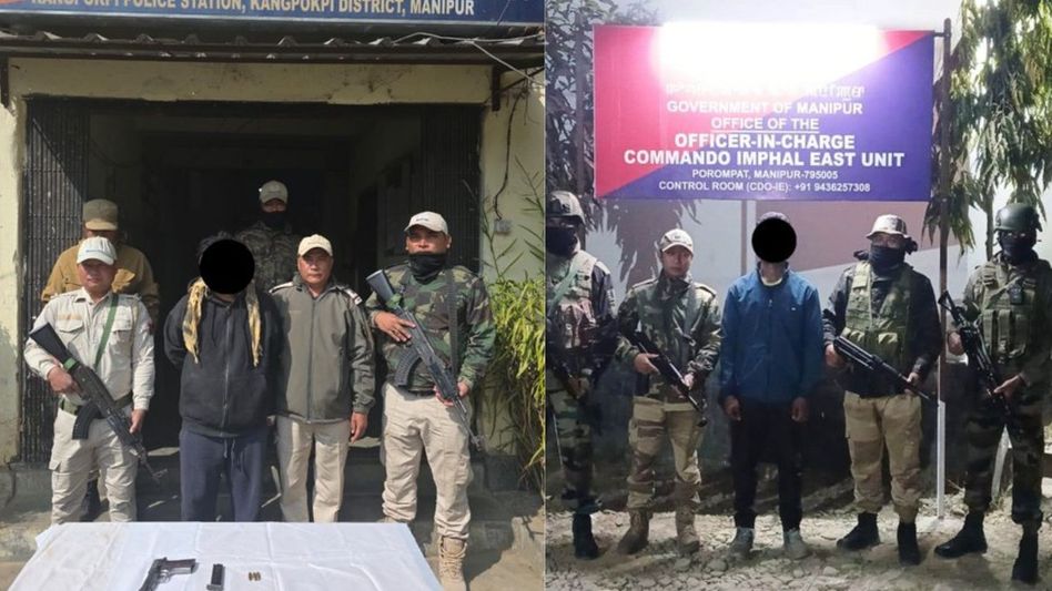 Manipur police arrest two militant cadres in separate operations, firearm seized Manipur police arrest two militant cadres in separate operations, firearm seized