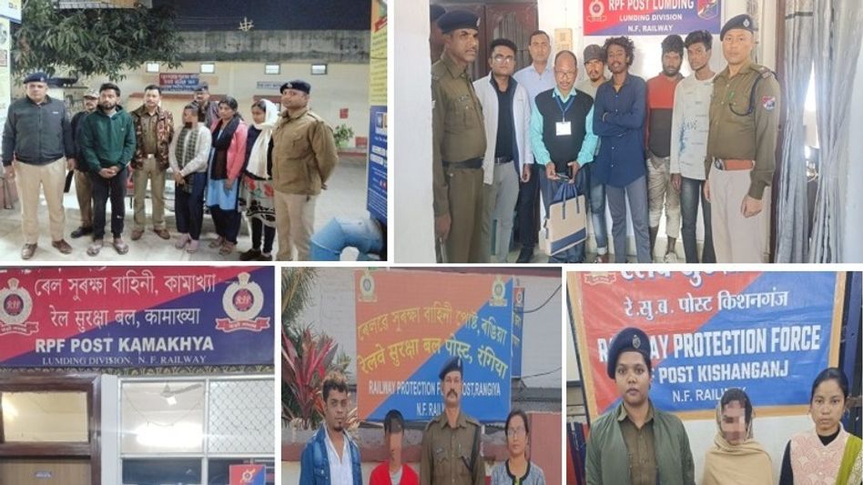 Railway police rescue 12 passengers, including 8 children, across Northeast Railway police rescue 12 passengers, including 8 children, across Northeast