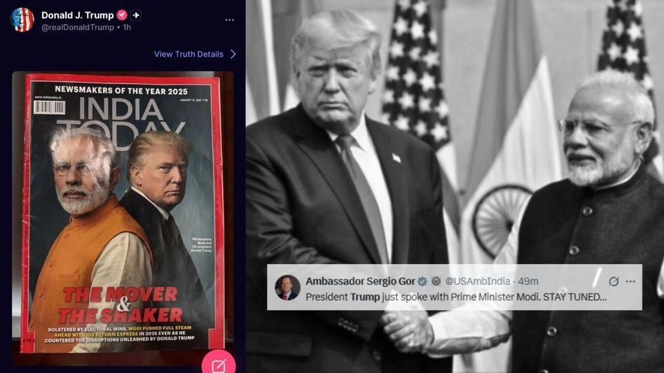 Trump shares India Today magazine cover, US envoy confirms President's conversation with PM Modi Trump shares India Today magazine cover, US envoy confirms President's conversation with PM Modi