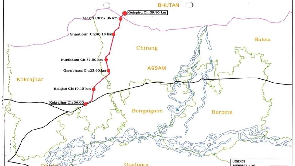 Kokrajhar–Gelephu rail link likely in three years, Assam project fast-tracked; Bengal stretch hits land hurdles Kokrajhar–Gelephu rail link likely in three years, Assam project fast-tracked; Bengal stretch hits land hurdles