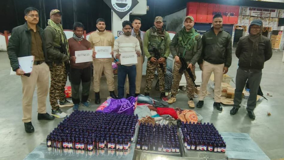 Prohibited cough syrup worth lakhs seized at Badarpur Railway Station, one arrested Prohibited cough syrup worth lakhs seized at Badarpur Railway Station, one arrested