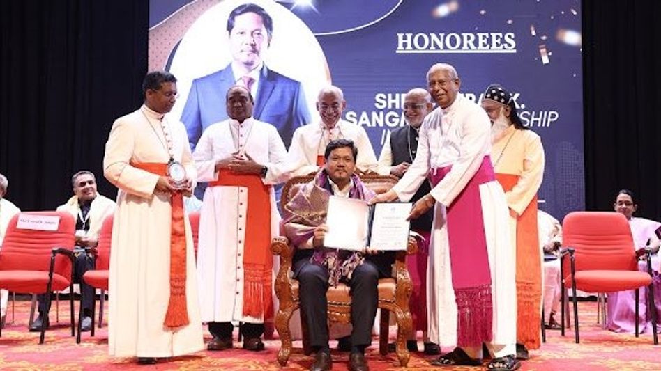 Meghalaya chief minister receives national honour from Catholic Bishops' Conference Meghalaya chief minister receives national honour from Catholic Bishops' Conference