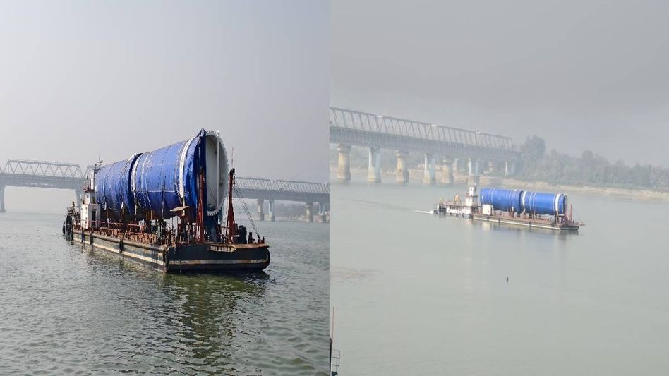 Inland Waterways Authority of India transports 189 metric tonnes over-dimensional cargo to Assam via Brahmaputra Inland Waterways Authority of India transports 189 metric tonnes over-dimensional cargo to Assam via Brahmaputra