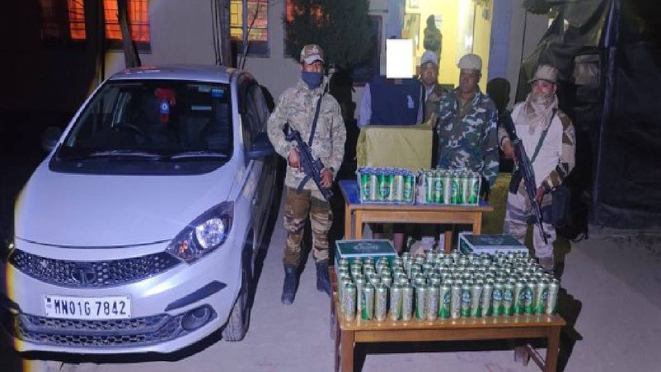 Manipur Police seize 240 beer cans, arrest man in Kakching Manipur Police seize 240 beer cans, arrest man in Kakching