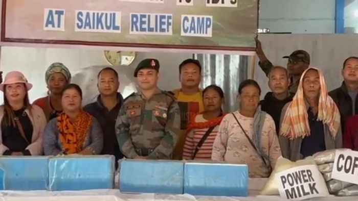 Assam Rifles provides rations to conflict-hit IDPs in Manipur