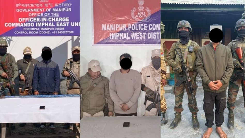 Manipur police arrest three insurgent operatives, seize rifles and explosives Manipur police arrest three insurgent operatives, seize rifles and explosives