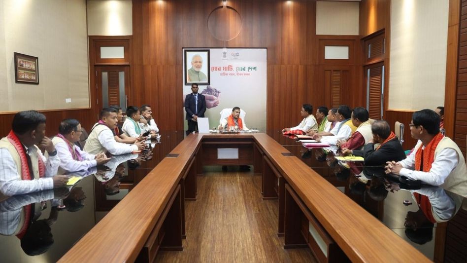 CM Sarma chairs meetings with Bodo organisations at Assam Legislative Assembly CM Sarma chairs meetings with Bodo organisations at Assam Legislative Assembly