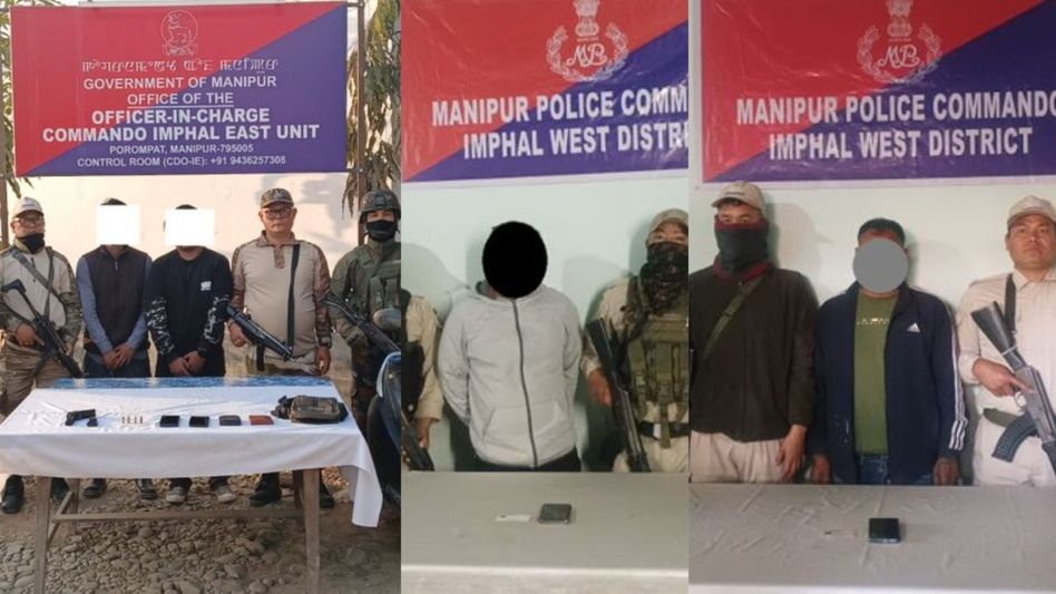 Manipur police arrest four militants; major arms and explosives haul recovered Manipur police arrest four militants; major arms and explosives haul recovered
