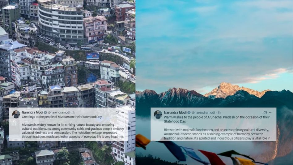 PM Modi greets Mizoram, Arunachal on statehood day, highlights strategic and cultural strength PM Modi greets Mizoram, Arunachal on statehood day, highlights strategic and cultural strength