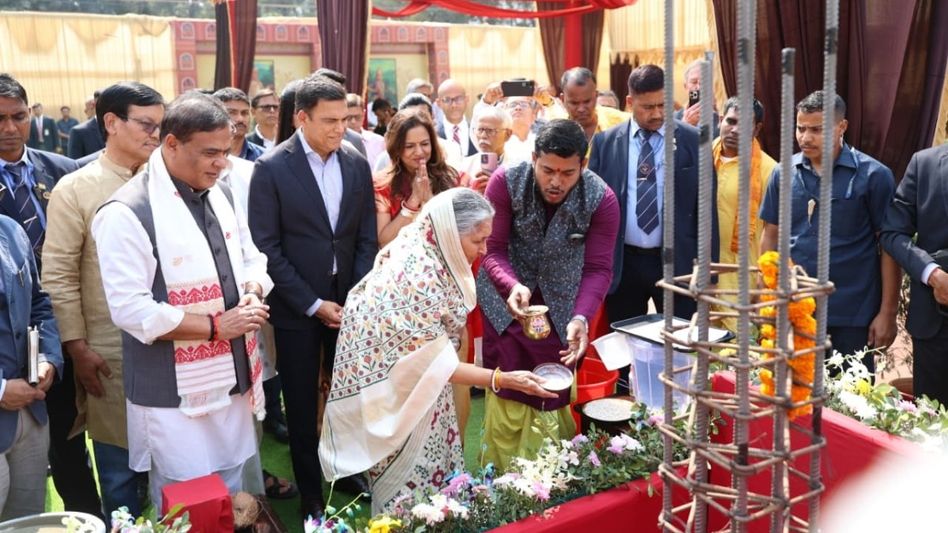 Assam: Foundation stone laid for Museum to house historic Vrindavani Vastra in Guwahati Assam: Foundation stone laid for Museum to house historic Vrindavani Vastra in Guwahati