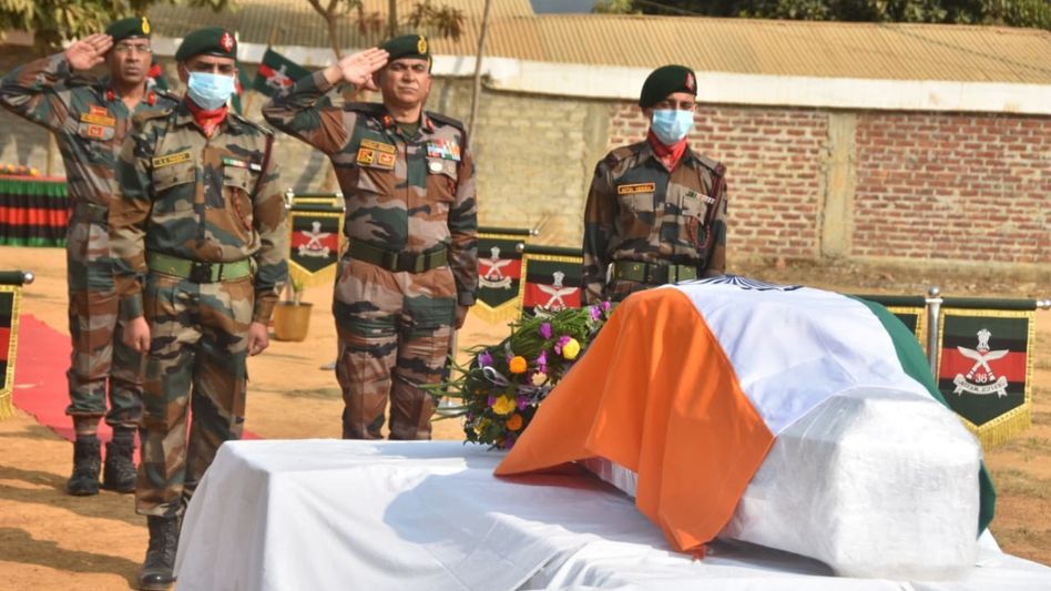Military funeral with full honours held for braveheart Agniveer John Ginlallen Haokip in Manipur Military funeral with full honours held for braveheart Agniveer John Ginlallen Haokip in Manipur
