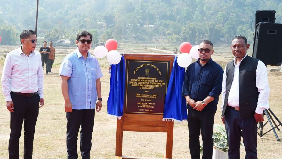 Conrad K Sangma lays foundation for PHC renovation, mini stadium in Meghalaya's East Garo Hills Conrad K Sangma lays foundation for PHC renovation, mini stadium in Meghalaya's East Garo Hills