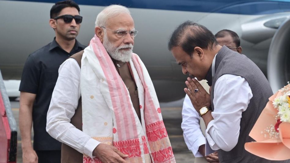 Prime Minister Narendra Modi arrives in Guwahati for two-day Assam visit Prime Minister Narendra Modi arrives in Guwahati for two-day Assam visit