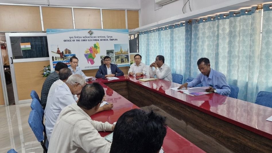 Tripura CEO holds key meeting with political parties ahead of Dharmanagar by-election Tripura CEO holds key meeting with political parties ahead of Dharmanagar by-election