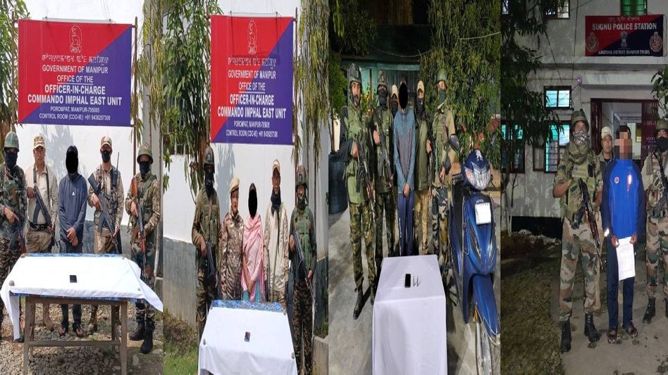 Five insurgent cadres arrested in coordinated operations across Manipur Five insurgent cadres arrested in coordinated operations across Manipur