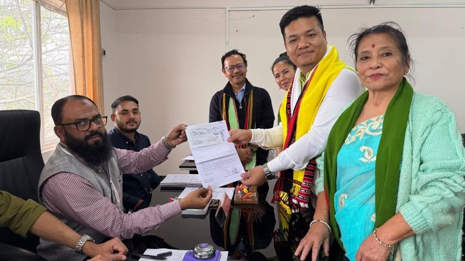 Daniel Langthasa files nomination in Haflong, targets BJP over ‘uneven development’ in hill district Daniel Langthasa files nomination in Haflong, targets BJP over ‘uneven development’ in hill district