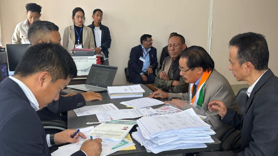 T. Chalukumba Ao files nomination for Nagaland's Koridang bypoll T. Chalukumba Ao files nomination for Nagaland's Koridang bypoll