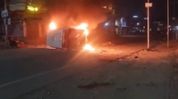Violent protests erupt in Manipur’s Churachandpur after security vehicle hits two Violent protests erupt in Manipur’s Churachandpur after security vehicle hits two