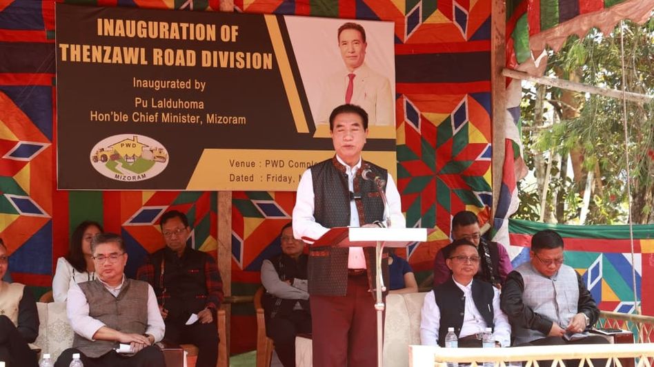 Mizoram CM Lalduhoma inaugurates Thenzawl PWD Road Division, flags higher road density target Mizoram CM Lalduhoma inaugurates Thenzawl PWD Road Division, flags higher road density target