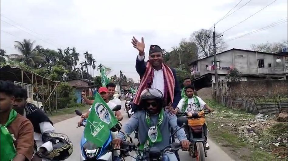 JMM candidate Garnel Minz leads massive bike rally in Margherita, campaign heats up JMM candidate Garnel Minz leads massive bike rally in Margherita, campaign heats up