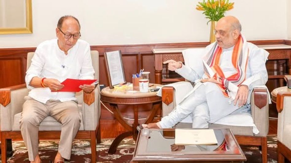 Amit Shah asks Manipur CM to speed up peace efforts, reviews security situation Amit Shah asks Manipur CM to speed up peace efforts, reviews security situation
