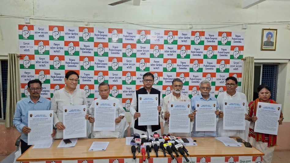 Tripura Pradesh Congress Committee unveils TTAADC manifesto, promises transparency and tribal rights Tripura Pradesh Congress Committee unveils TTAADC manifesto, promises transparency and tribal rights