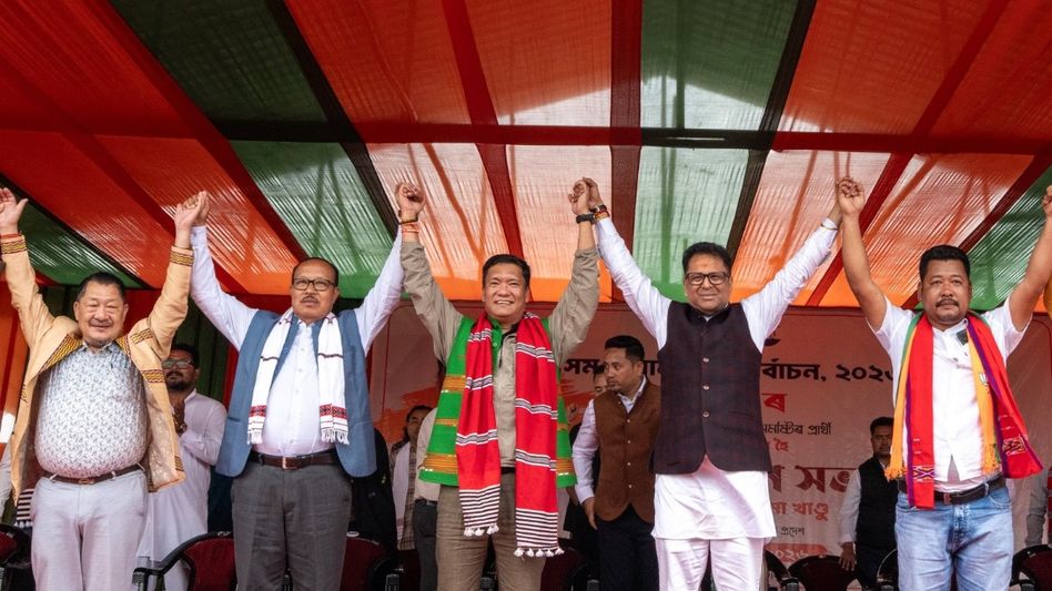 Arunachal CM campaigns for BJP’s Manab Deka in Assam's Lakhimpur Arunachal CM campaigns for BJP’s Manab Deka in Assam's Lakhimpur
