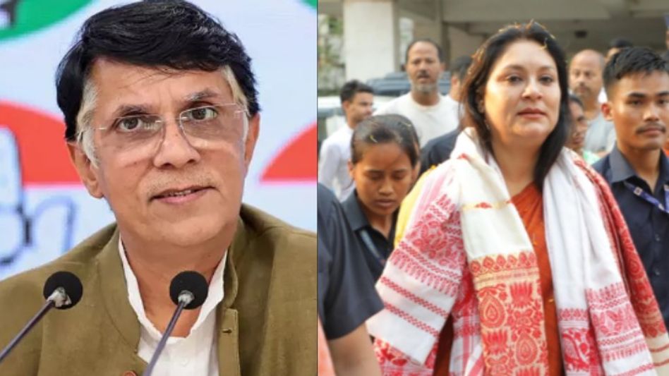 Assam Police reach Pawan Khera’s residence following FIR by CM’s wife Riniki Bhuyan Sharma Assam Police reach Pawan Khera’s residence following FIR by CM’s wife Riniki Bhuyan Sharma
