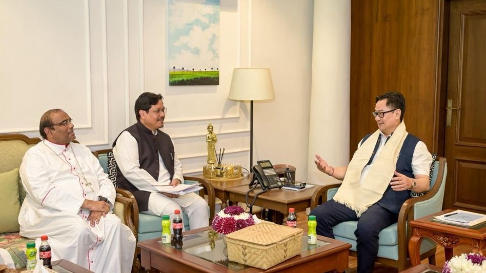 Meghalaya CM Conrad K. Sangma meets Kiren Rijiju over FCRA amendment concerns Meghalaya CM Conrad K. Sangma meets Kiren Rijiju over FCRA amendment concerns