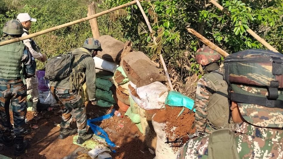 Manipur police destroy bunkers, seize drugs and arms in multiple operations Manipur police destroy bunkers, seize drugs and arms in multiple operations