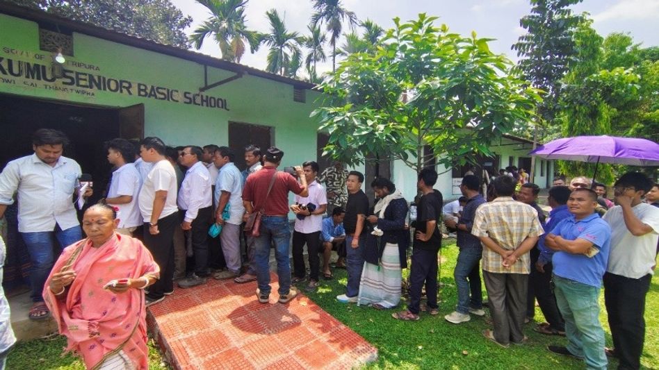 Tripura: Early turnout crosses 22 per cent as polling begins for TTAADC seats under tight security Tripura: Early turnout crosses 22 per cent as polling begins for TTAADC seats under tight security