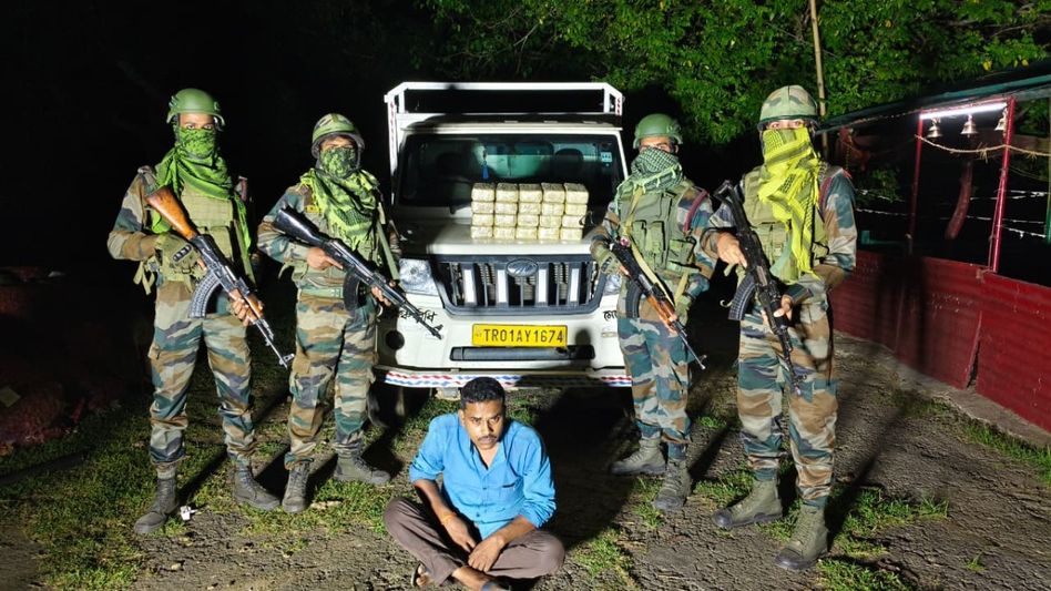 Assam Rifles and DRI seize Rs 16 crore Yaba tablets in Tripura bust, one held Assam Rifles and DRI seize Rs 16 crore Yaba tablets in Tripura bust, one held