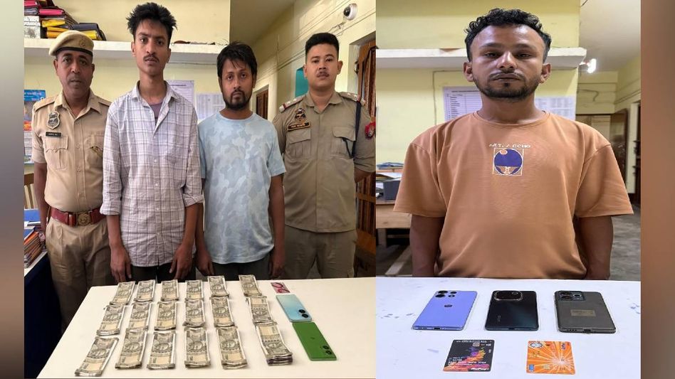 Assam Police arrest three alleged cyber criminals in Barpeta, seize cash and ATM cards Assam Police arrest three alleged cyber criminals in Barpeta, seize cash and ATM cards