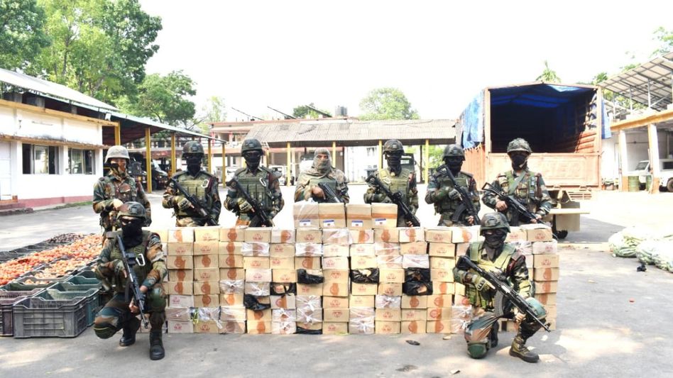 Assam Rifles seize cough syrups of Rs 40 lakh in Tripura Assam Rifles seize cough syrups of Rs 40 lakh in Tripura