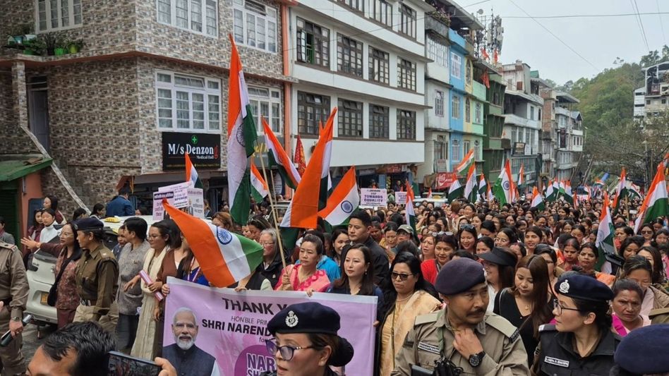 Thousands of women rally in Sikkim's Gangtok supporting Women’s Reservation Act Thousands of women rally in Sikkim's Gangtok supporting Women’s Reservation Act