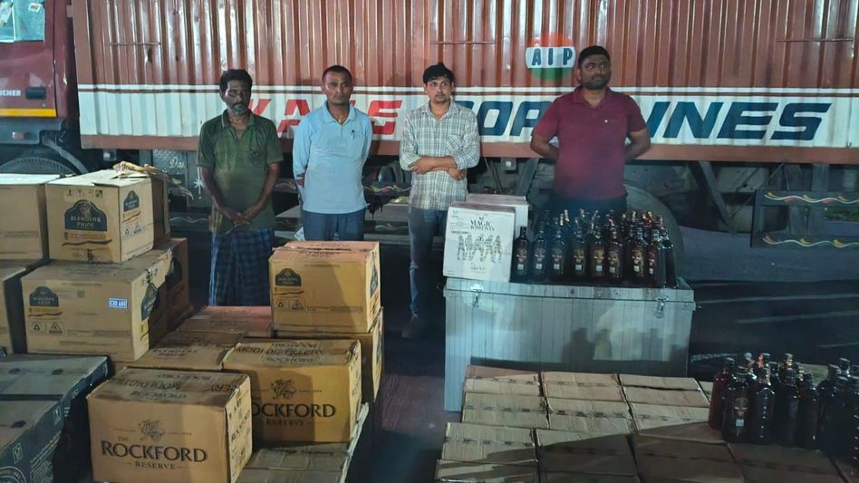 Major crackdown in Assam: Illegal diversion of Army liquor foiled near Misamari Major crackdown in Assam: Illegal diversion of Army liquor foiled near Misamari