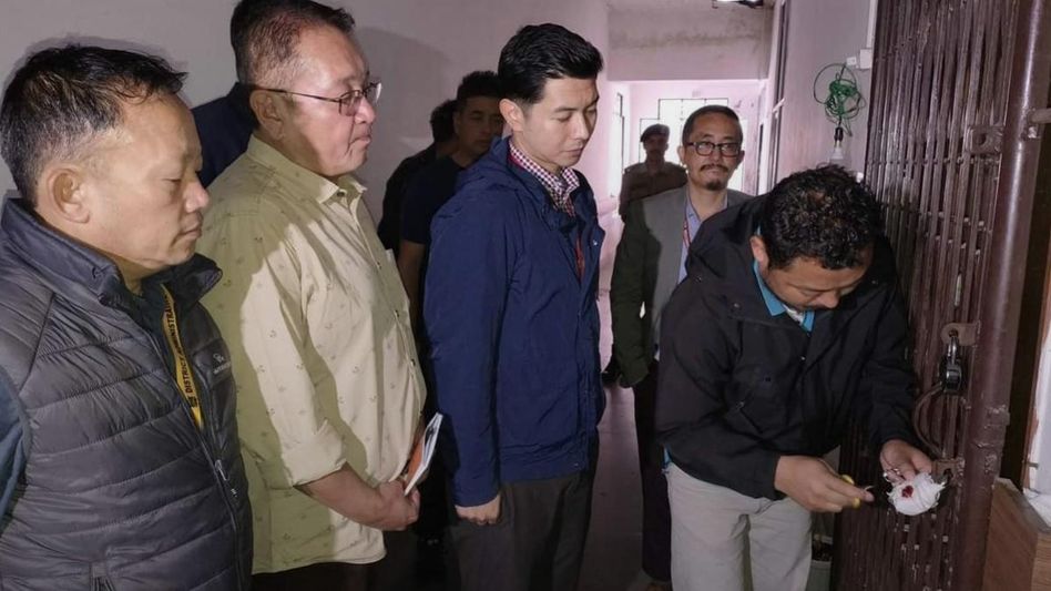 EVMs brought out of strong room for municipal election counting in Sikkim's Gangtok EVMs brought out of strong room for municipal election counting in Sikkim's Gangtok