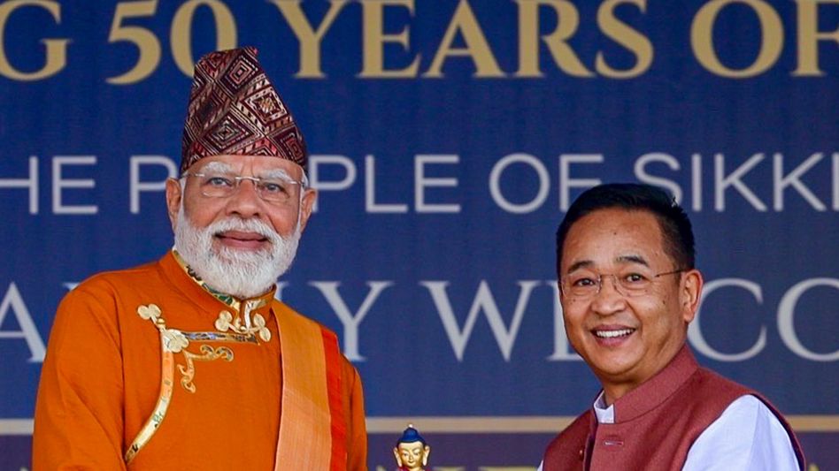 Sikkim CM hails PM Modi’s support during state’s 50th statehood celebrations Sikkim CM hails PM Modi’s support during state’s 50th statehood celebrations